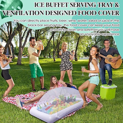 Leitee 3 Pcs Inflatable Serving Bar Kit Includes Salad Buffet Tray - Image 5