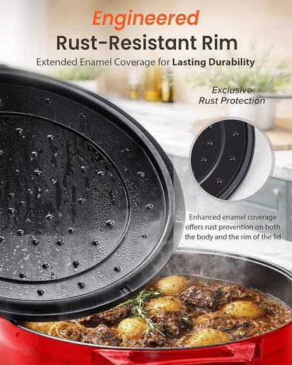 Nuwave 6QT LUX Healthy Enameled Cast Iron Dutch Oven Pot - Image 4
