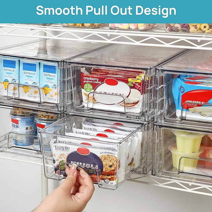 Vtopmart 10 Pack Stackable Storage Drawers, Easily Assemble Containers - Image 7