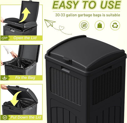 Greesum 33 Gallon Outdoor Trash Can - Image 2