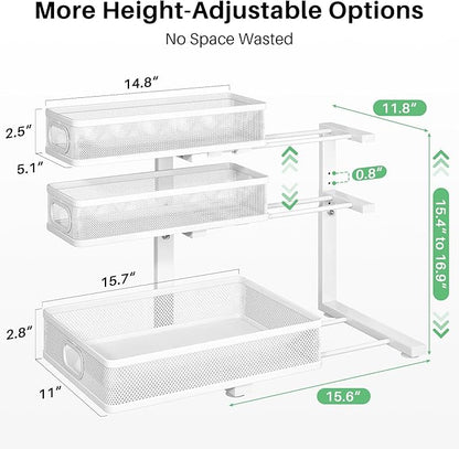 Kitstorack Under Sink Organizer, Slide out Storage Drawer Rack - Image 3