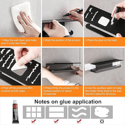 Paper Towel Holder Wall Mount for Kitchen, Self-Adhesive Paper Towel Holder - Image 6