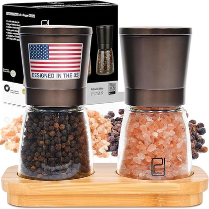 Premium Salt and Pepper Grinder Set - 5 oz by PJCKitchen