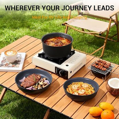 Ammeloo 18-Piece Ceramic Pots and Pans Set Non Stick, Non Toxic Cookware Set - Image 6