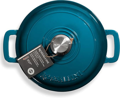 ROSSALLINI Signature Enameled Cast Iron Dutch Oven, Non-Stick Serving Pot - Image 3