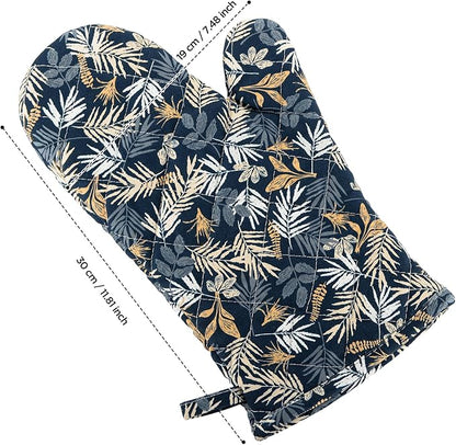 BONTHEE Oven Gloves Extra Long Cotton Cooking Gloves - Image 2