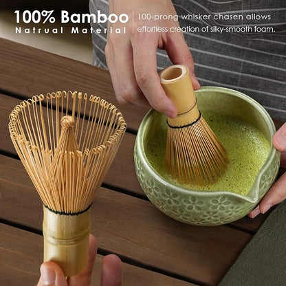 7Pcs Matcha Whisk Set, Matcha Set Whisk and Bowl, Bamboo Scoop, Scoop Rest - Image 5
