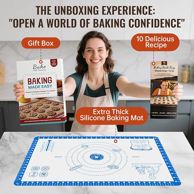 Silicone Baking Mat with 10 Useful Recipes, Silicone Mat - Image 3