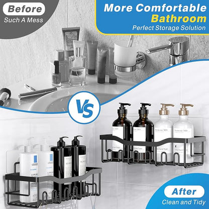 Shower Caddy 2 Pack, Adhesive Shower Organizer - Image 3