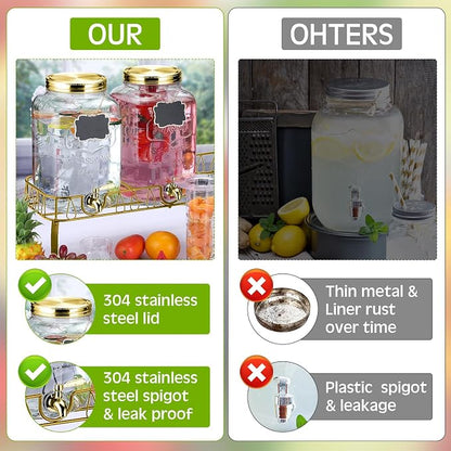 Lallisa 3 Pcs 2.5 Gallon Beverage Dispensers - Image 4