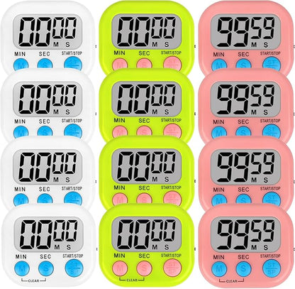 ZILLEEN 12 Pack Kitchen Timers for Cooking Digital Classroom Timers for Kids by ZILLEEN