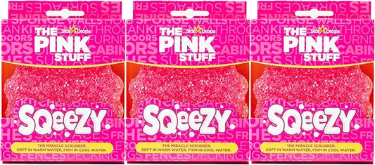 Stardrops – The Pink Stuff – SQeeZY Miracle Scrubber Sponge, Scratch Free by ThePinkStuff
