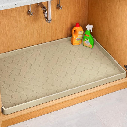 Jin&Bao Waterproof Under Sink Mat 34" x 22", Thick Silicone Mat Cabinet by Jin%26Bao