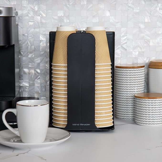 Mind Reader Cup and Lid Carousel, Countertop Org, Coffee Bar, Beverage Cup - Image 6