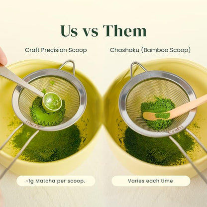 Crafti Matcha Whisk Set | Golden Hour 6-Piece Matcha Kit | Matcha Bowl - Image 6