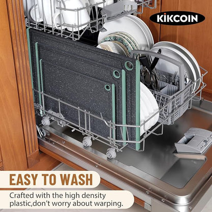 Plastic Cutting Boards for Kitchen, 3-Piece Large Cutting Board Set Dishwasher - Image 6