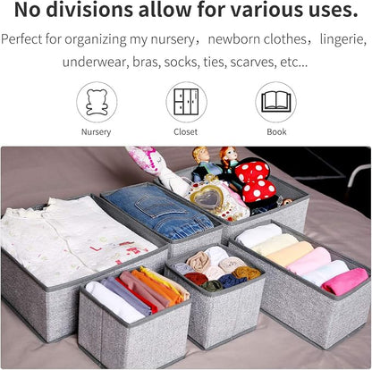 Criusia Foldable Underwear Drawer Organizer, Closet Dividers, Storage Box - Image 9