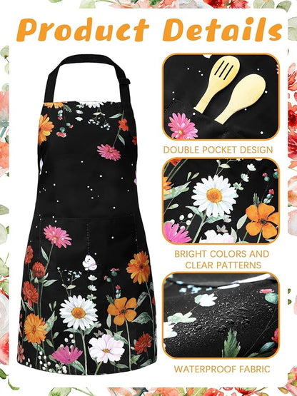 Bencailor 6 Pcs Spring Kitchen Aprons - Image 5