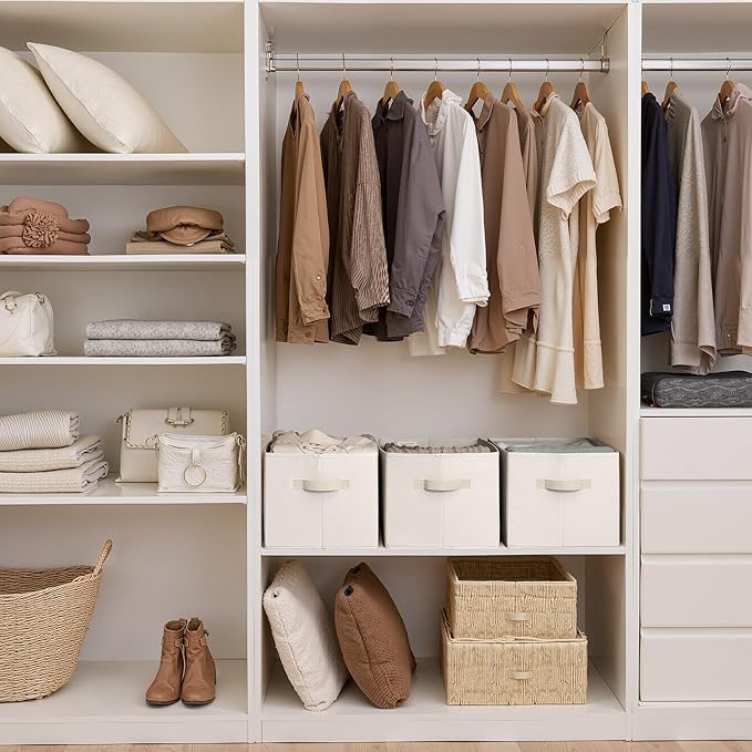 StorageWorks Fabric Closet Organizers and Storage Bin, Foldable Shelf Baskets - Image 3