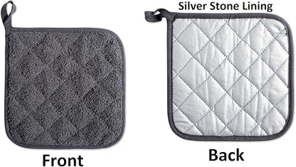 DII Basic Terry Collection Quilted 100% Cotton, Mineral Gray, 3 Piece - Image 3
