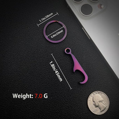 Titanium Bottle Opener, Small Keychain Beer Bottle Opener Can Opener - Image 3