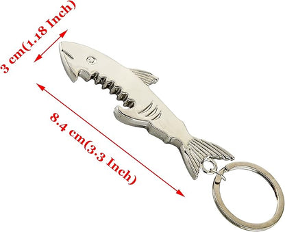 SWATOM Shark Keychain Zinc Alloy Bottle Opener Beer Opener Tool Key Tag Chain - Image 3