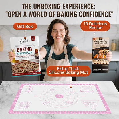 Silicone Baking Mat with 10 Recipes, Pastry Mat - Image 2