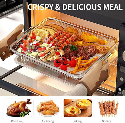 Air Fryer Basket for Oven, OPENICE 15.3" x 11.0" Large Air Fryer Tray and Pan - Image 5