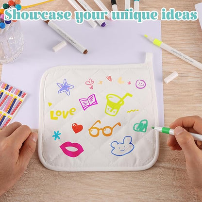 40 Pcs Pot Holder Bulk for Craft Include 16 White Heat Resistant Pot Holders - Image 5