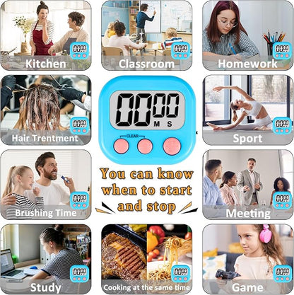 ZILLEEN 6 Pack Kitchen Timers for Cooking Digital Classroom Timers for Kids - Image 5