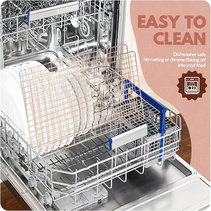 2 PCS Cooling Racks for Cooking and Baking, 14.8x10 Inches Stainless Steel - Image 5