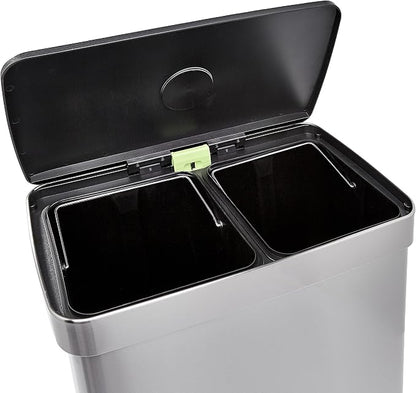 Amazon Basics Dual Compartment Recycling Trash Can - Image 7