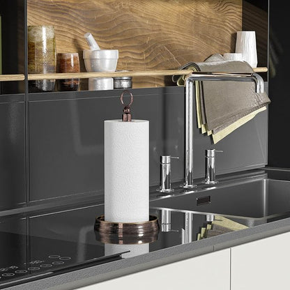 KASUNTO Paper Towel Holder Steel Paper Holder countertop，Black Paper Towel - Image 6