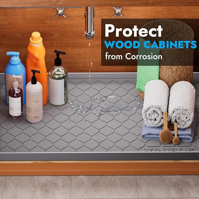 Winisok Silicone Under Sink Mat 31" x 19", kitchen Essentials and Gadgets - Image 3