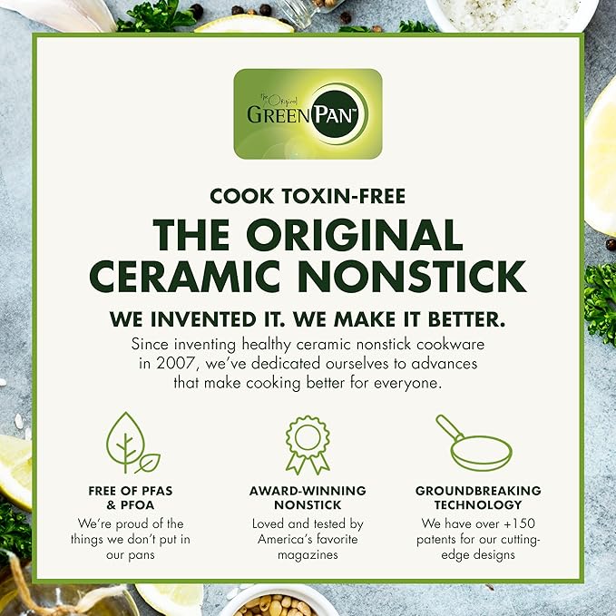GreenPan Lima Hard Anodized Healthy Ceramic Nonstick 1QT and 2QT Saucepan Pot - Image 7