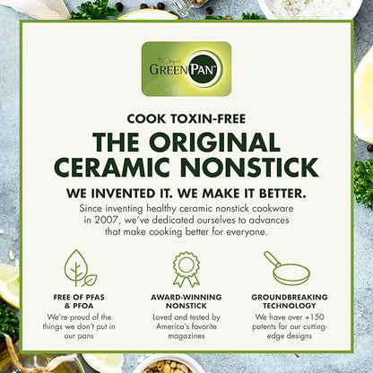 GreenPan Lima Hard Anodized Healthy Ceramic Nonstick 1QT and 2QT Saucepan Pot - Image 7