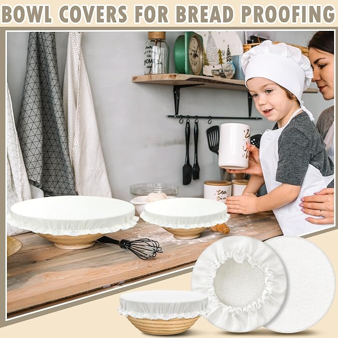 10 Pack Cloth Bowl Covers for Bread Rising - Image 5
