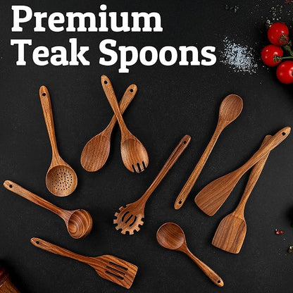 PriorityChef Handcrafted Teak Wooden Spoon - Image 7