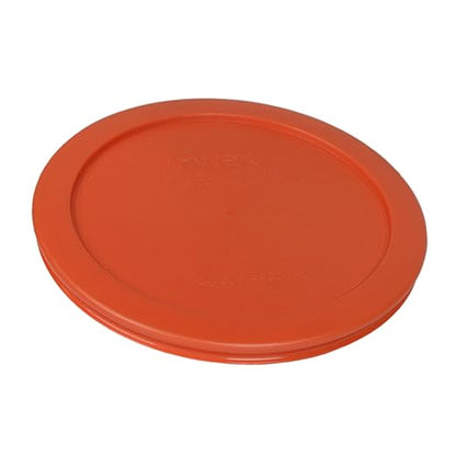 Pyrex 7201-PC 4 Cup Pumpkin Orange Food Storage Replacement Lids – Made in USA - Image 2
