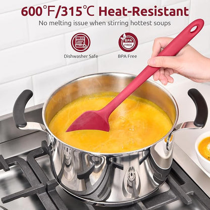 U-Taste Extra-Long 600ºF Heat Resistant Spatula Spoon: 14" Silicone Spoonula - Image 4