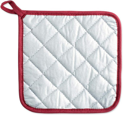 DII Basic Terry Collection Quilted 100% Cotton, Barn Red, 3 Piece - Image 3