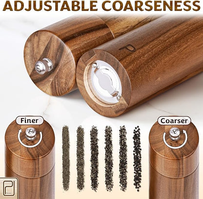 Premium Wooden Salt and Pepper Grinder Set - 28 g / 1 oz each - Image 6