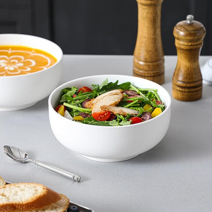 MALACASA Salad Bowls Set, 44 OZ Large Soup Bowls Cereal Bowl - Image 5