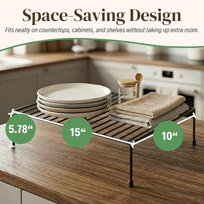 Evelots Kitchen Cabinet Wire Shelf Organizer/Rack - Image 2