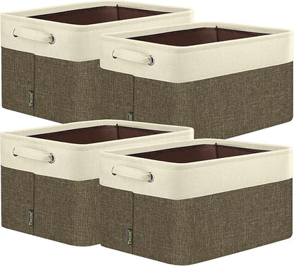 BALEINE 4 Pack Fabric Closet Storage Bins by BALEINE