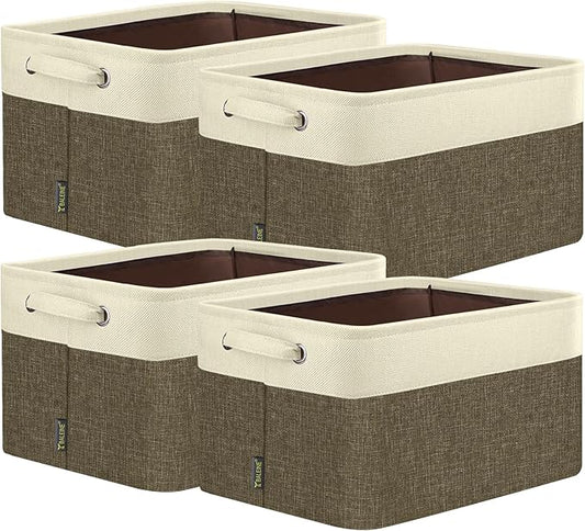 BALEINE 4 Pack Fabric Closet Storage Bins by BALEINE