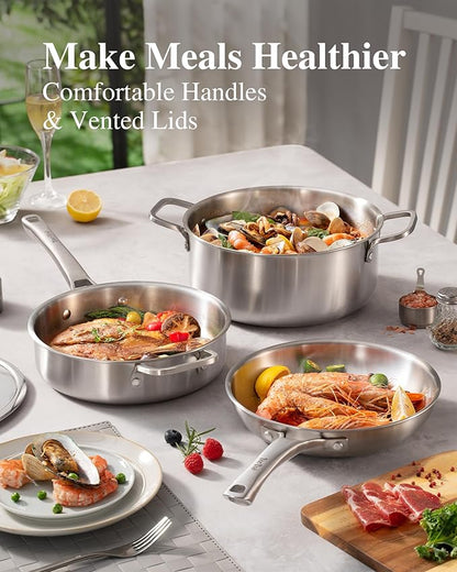 VocVoi Stainless Steel Pan, 12 Inch - Image 6