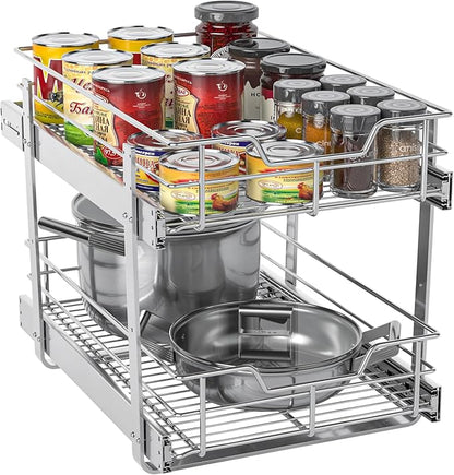 ZOINLIY Pull Out Cabinet Organizer, Versatile Slide Out Kitchen Organizers and by ZOINLIY