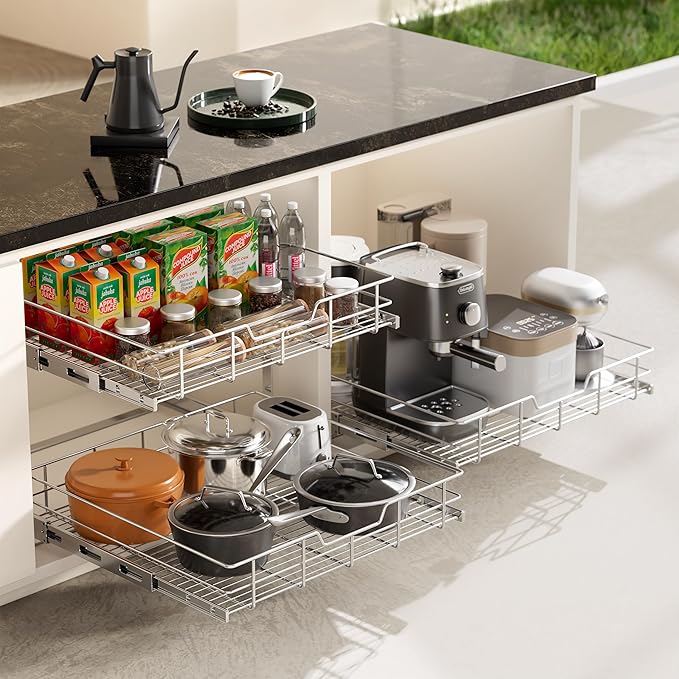 Pull Out Cabinet Organizer 24" W X 22" D, Slide Out Drawers - Image 5