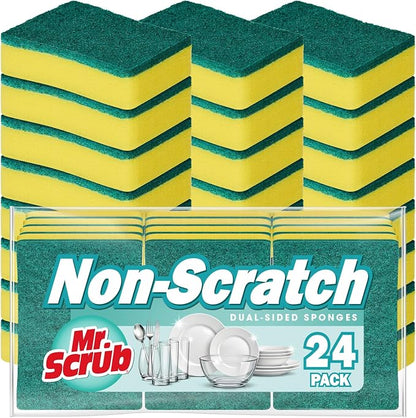 Mr. Scrub Sponges Kitchen Scrub Dish Sponge Scouring Pad, 24 Pack Cleaning by MrScrubCleaninghelpers